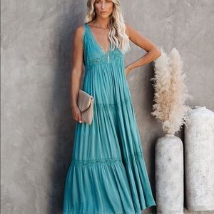 Vici Deserted Lace Maxi Dress